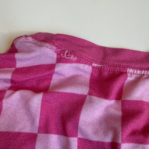 Dream Big Little Co Dreamyzzz Pink Checkerboard Bamboo Pajamas 9/10 - Picture 9 of 12